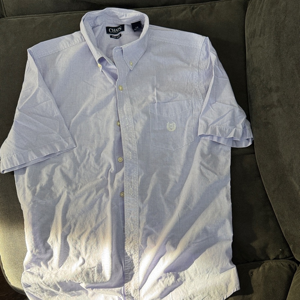 Chaps Men's Shirt in Light Purple-Easy Care